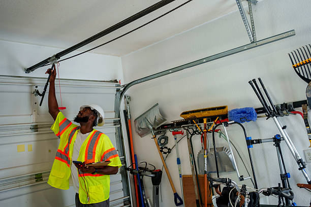Professional Garage Door Roller Replacement technician working in Hudson, NC